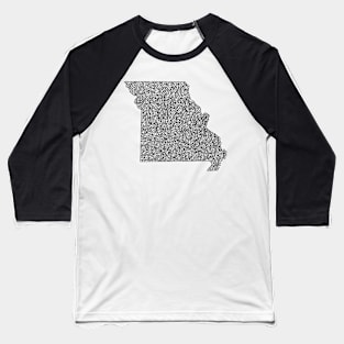 Missouri Map Design Baseball T-Shirt